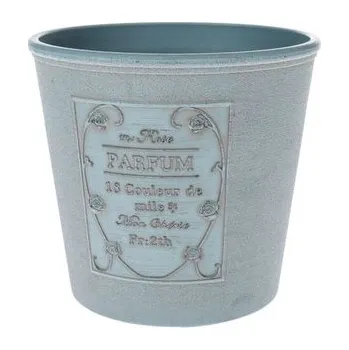 Obal na květináč Obal na květináč 18,5x20 cm světle modrý plast