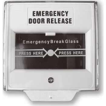 Bezpečnostní detektor VAR-TEC CP-02 - bílá - tísňový hlásič se sklíčkem pro rozbití 0701-091