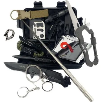 Vybavení pro přežití Taktický SOS box pro přežití v přírodě, sada 38 v 1, KPZ - krabička poslední záchrany