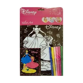 Pastelka DISNEY PRINCESS Sametka A4 + 6xFIX+samolepka