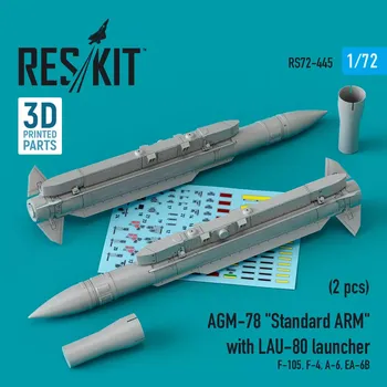 Plastikový model Reskit 1/72 AGM-78 'Standard ARM' w/ LAU-80 launcher (2x)