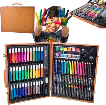 Výtvarná sada Verk 18231 velká sada pro malíře v dřevěném kufříku 150 ks