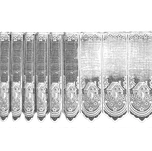 Žakárová vitrážová záclona Domečky…