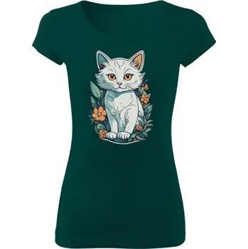 Dámské tričko Tričko s potiskem V květinách dámské