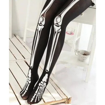 Dámské punčochy Punčochy s potiskem kostra