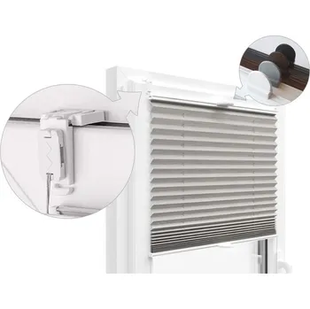 Roleta ZEBRA-SHOP PLISSÉ LUX / DOLOMIT / ŠEDÝ MELÍR / PD307 Šířka plissé v cm: 20, KAT: A 80-110 cm