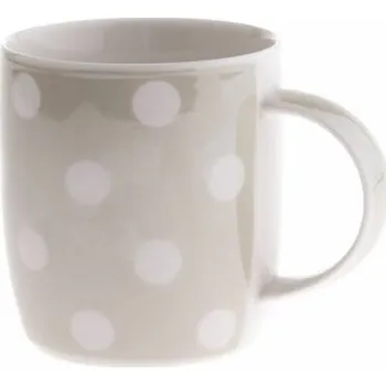 Porcelánový hrnek Puntík 300 ml, šedá