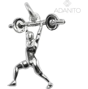Přívěsek Stříbrný přívěsek kulturista