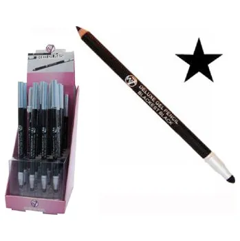 Oční linky W7 Tužka gelová s houbičkou 12cm č.01 BLACK ULTRA