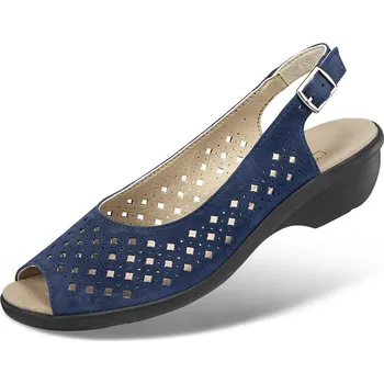 Dámská zdravotní obuv Pohodlné dámské kožené sandály s páskem na patě, měkké, pohodlné, moderní, elastické, dámská obuv, letní obuv, modrá: 41