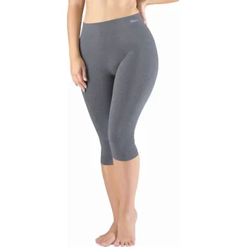 Kalhotky GINA dámské capri, bezešvé, klasické Eco Bamboo 95033P šedá bílá S/M