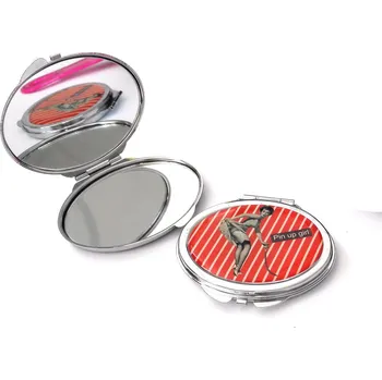 Kosmetické dámské zrcátko Lifetime Beauty v pouzdru, červené