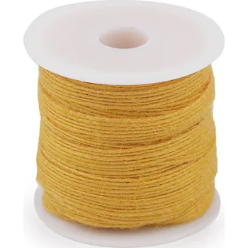 Jutová stuha šíře 6 mm, barva 3 žlutá