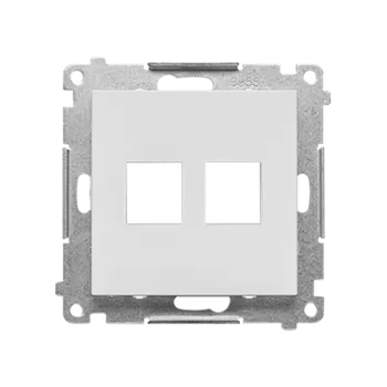 Elektrická zásuvka SIMON TKP2.01/114 Kryt komunikační a datové zásuvky Keystone 2 násobný, plochý (přístroj s krytem) b