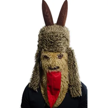 Karnevalový doplněk Čert chlupáč s beranicí - kukla