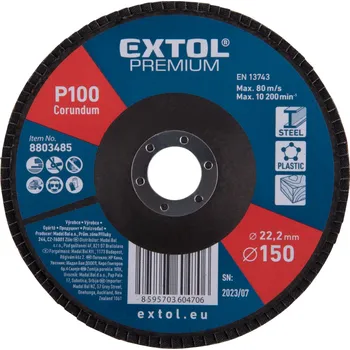 Brusný kotouč Kotouč lamelový Extol Premium 8803485 kotouč lamelový šikmý korundový, O150mm, P100