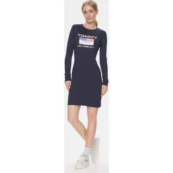 Dámské šaty Tommy Jeans Každodenní šaty DW0DW15889 Tmavomodrá Slim Fit XS