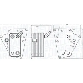 Chladič motoru Olejový chladič, motorový olej MAGNETI MARELLI 350300001500