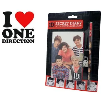 ONE DIRECTION Deník se zámkem + tužka