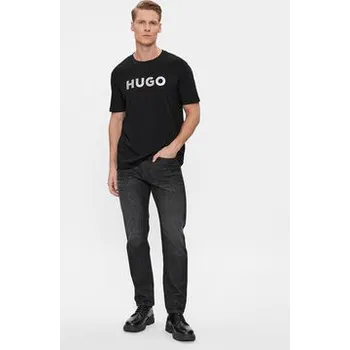 Pánské tričko Hugo T-Shirt Dulivio 50506996 Černá Regular Fit L