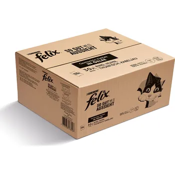 Purina Felix Fantastic Adult kapsička hovězí/kuře/tuňák/treska, 120x 85 g