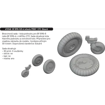 Plastikový model Eduard 1/72 Bf 109G-5/G-6 wheels PRINT (EDUARD)