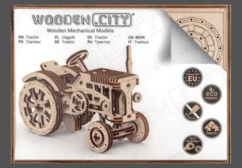 3D puzzle Wooden City Traktor 164 dílů