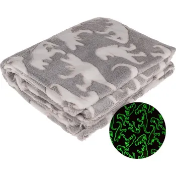 Dětská deka Out of the blue Svítící deka Dinosaurus, 130 x 150 cm