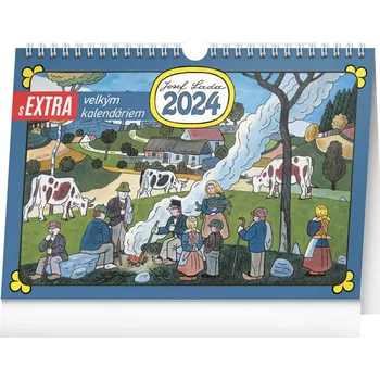 Kalendář Stolní kalendář s extra velkým kalendáriem Josef Lada 2024, 30 x 21 cm