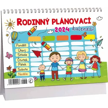 Aria-Cards Stolní rodinný plánovací kalendář 2024 Kalendář Aria-Cards Stolní rodinný plánovací kalendář 2024