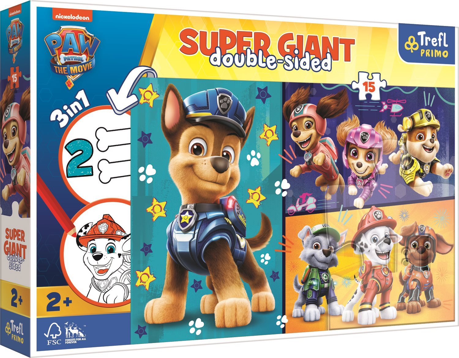 Trefl Primo Tlapková patrola Super Giant Double-Sided 15 dílků od 171 ...
