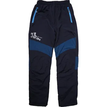 Chlapecké kalhoty Dětské zateplené šusťákové kalhoty tm. modré WOLF B2274 Velikost: 140