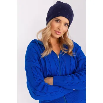 Čepice Dámská čepice se zirkony model 32585 námořnická modrá