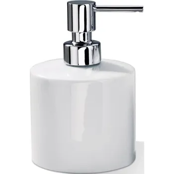 Dávkovač mýdla Decor Walther, Dávkovač mýdla Porzellan 14 cm chrom-bílý - Formadore