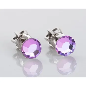 Náušnice Stříbrné náušnice s růžovými zirkony STNAD034F