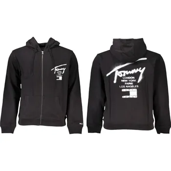 Pánská mikina TOMMY HILFIGER JEANS TJM REG TOMMY SPRAY PAINT HOODIE BLACK DM0DM17793 BDS L