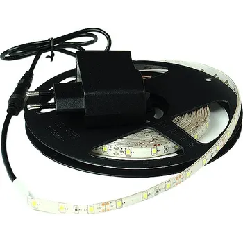 LED páska Sada LED pásek 3528 studená bílá 5m s adaptérem