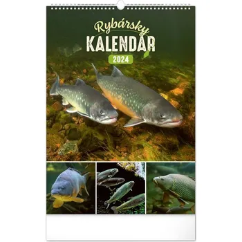 Kalendář Nástenný kalendár Rybársky 2024, 33 x 46 cm