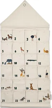 Vánoční dekorace Liewood Babbo Adventní kalendář pro děti béžový 50 x 100 cm