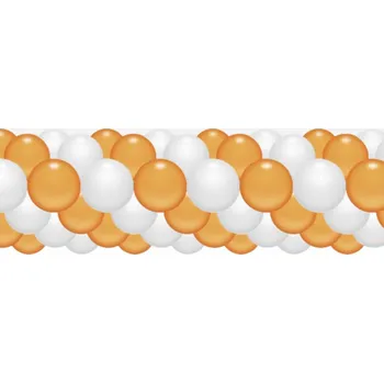 Balónek Balónková girlanda broskvovo-bílá 3 m balonky.cz b83027