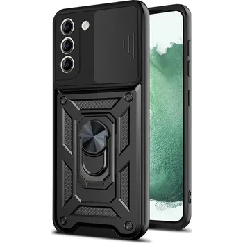 Pouzdro na mobilní telefon Kryt Samsung Galaxy S22 Plus 5G Techsuit CamShield Pro černý