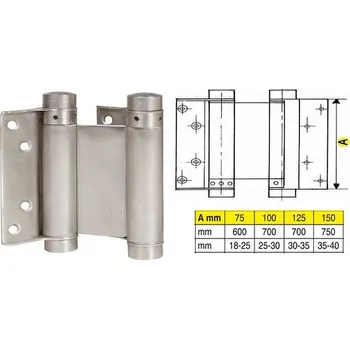 pant Pružinový závěs 36/150 Ni F1-107036 max 40kg/1pár/750mm š. (Pružinový zavírač závěs dveří závěs dveřní )