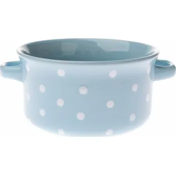 Keramická miska s puntíky 560 ml, sv. modrá