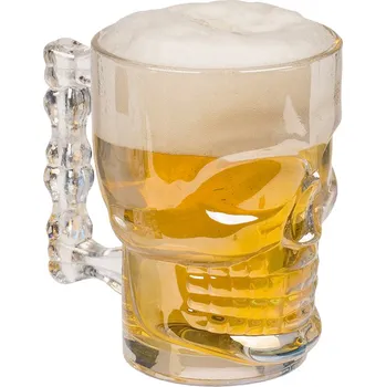 Sklenice Skleněný pohár na pivo Lebka