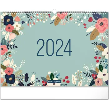 Kalendář Nástěnný plánovací kalendář Květy 2024, 48 x 33 cm