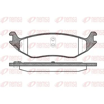 Brzdová destička Sada brzdových destiček, kotoučová brzda REMSA 0885.04