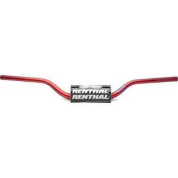 RENTHAL řídítka 1,1/8 CALA 28,6mm MX FATBAR RED RC HIGH, barva červená s protektorem HONDA CR 500 R/T rok 90-01