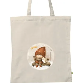 Nákupní taška BIO plátěná taška s potiskem Vánoční hvězda - taška