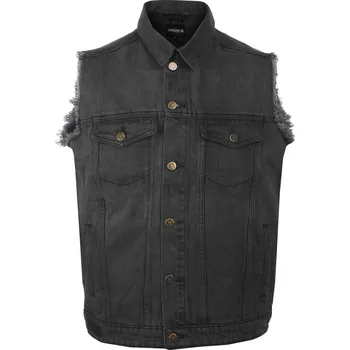 Pánská vesta vesta pánská CAPRICORN ROCKWEAR - Vintage - black w. fr. Arms