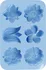 Creative 37135 silikonová forma květiny 6 ks modrá